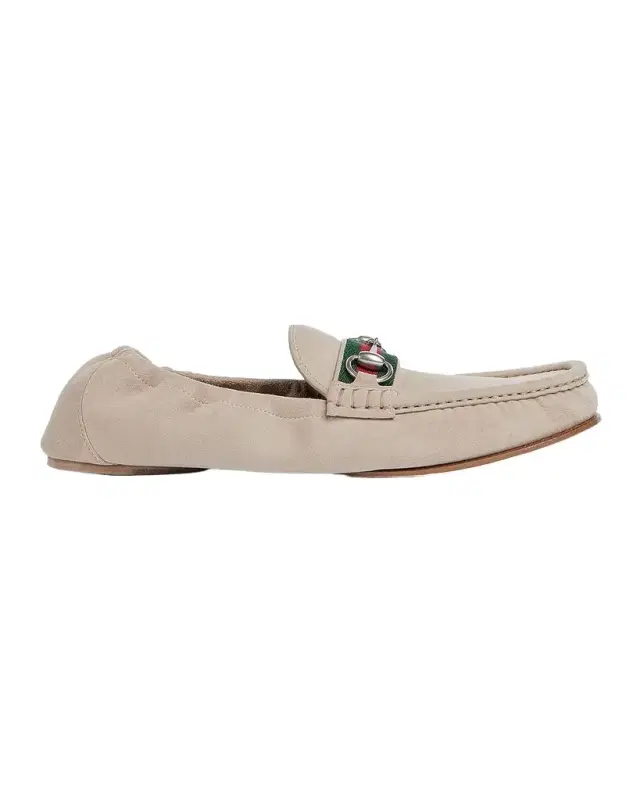 Gucci Men 's Horsebit 193 Suede Moc-Toe Loafers