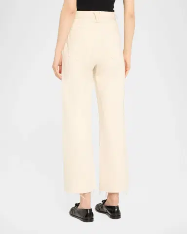 Veronica Beard Taylor Cropped High-Rise Wide Jeans | Thumbnail 3 Veronica Beard Taylor Cropped High-Rise Wide Jeans | Thumbnail 3