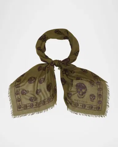 Alexander McQueen Men's Abstract Skull Scarf | Thumbnail 3