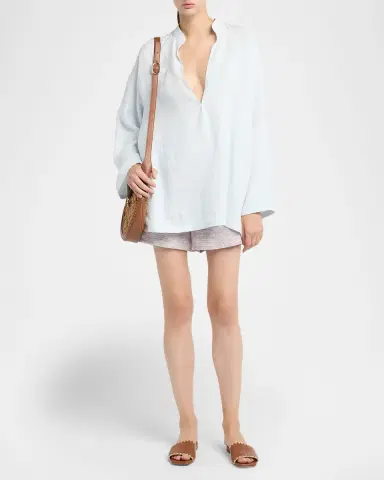 Giorgio Armani Linen Knit Pull-On Shorts | Thumbnail 2 Giorgio Armani Linen Knit Pull-On Shorts | Thumbnail 2