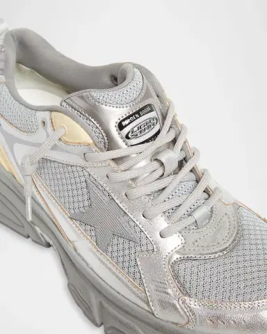 Golden Goose Men's Lightstar Mesh and Leather Runner Sneakers | Thumbnail 2 Golden Goose Men's Lightstar Mesh and Leather Runner Sneakers | Thumbnail 2