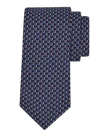 Ferragamo Men's Barzio Woven Micro-Gancio Silk Tie | Thumbnail 1