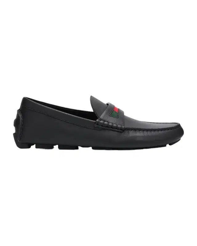 Gucci Men 's Leather Moc-Toe Drivers