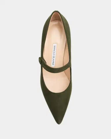 Manolo Blahnik Campariba Kid Suede Pumps | Thumbnail 4