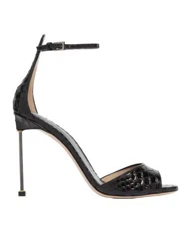 Tom Ford 105mm Croc-Embossed Leather Ankle-Strap Sandals | Thumbnail 1