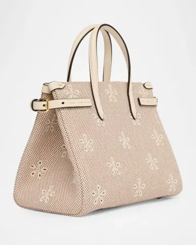 Valentino Garavani Small Eyelet-Embroidered Canvas Tote Bag | Thumbnail 3 Valentino Garavani Small Eyelet-Embroidered Canvas Tote Bag | Thumbnail 3
