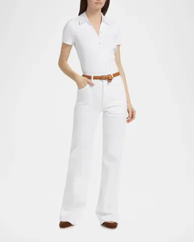 Veronica Beard Crosbie High-Rise Wide-Leg Jeans | Thumbnail 2
