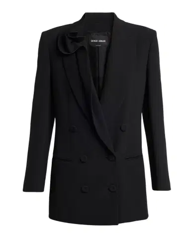 Giorgio Armani Rosette Lapel Double-Breasted Blazer Jacket | Thumbnail 1 Giorgio Armani Rosette Lapel Double-Breasted Blazer Jacket | Thumbnail 1