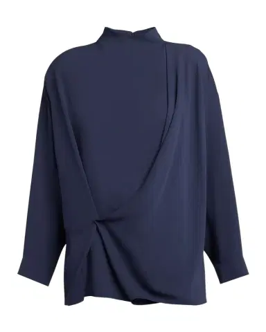 Giorgio Armani Draped Silk Georgette Shirt | Thumbnail 1 Giorgio Armani Draped Silk Georgette Shirt | Thumbnail 1