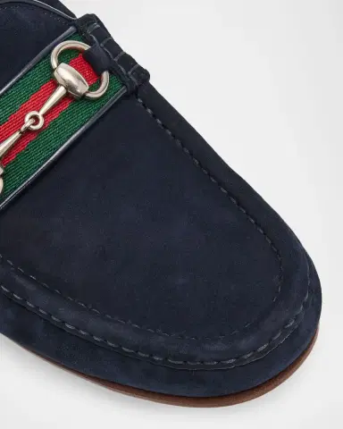Gucci Men's Horsebit 1953 Suede Moc-Toe Loafers | Thumbnail 3 Gucci Men's Horsebit 1953 Suede Moc-Toe Loafers | Thumbnail 3
