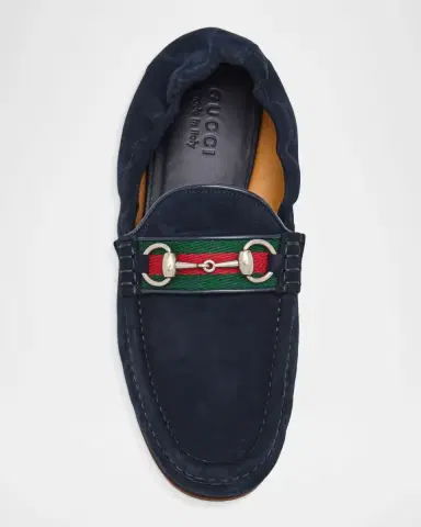 Gucci Men's Horsebit 1953 Suede Moc-Toe Loafers | Thumbnail 4 Gucci Men's Horsebit 1953 Suede Moc-Toe Loafers | Thumbnail 4