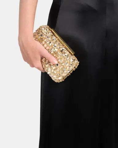 Alexander McQueen Bead & Crystal T-Bar Clutch Bag | Thumbnail 2