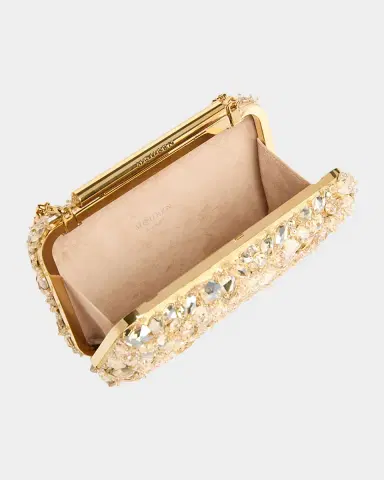 Alexander McQueen Bead & Crystal T-Bar Clutch Bag | Thumbnail 4