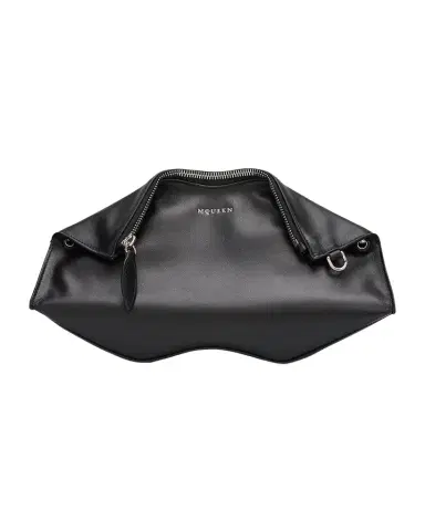 Alexander McQueen Manta Sculptural Smooth Leather Clutch Bag | Thumbnail 1 Alexander McQueen Manta Sculptural Smooth Leather Clutch Bag | Thumbnail 1