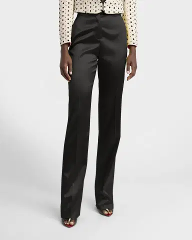Valentino Garavani High-Rise Satin Straight-Leg Trousers | Thumbnail 4 Valentino Garavani High-Rise Satin Straight-Leg Trousers | Thumbnail 4