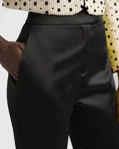 Valentino Garavani High-Rise Satin Straight-Leg Trousers | Thumbnail 5 Valentino Garavani High-Rise Satin Straight-Leg Trousers | Thumbnail 5