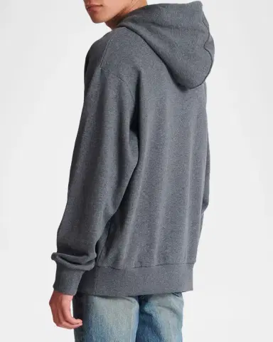 Balmain Men 's  Paris Cotton Jersey Hoodie | Thumbnail 3