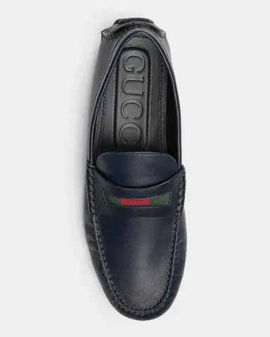 Gucci Men's Leather Moc-Toe Drivers | Thumbnail 4 Gucci Men's Leather Moc-Toe Drivers | Thumbnail 4