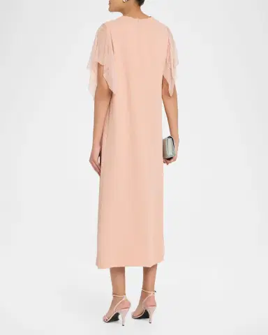 Valentino Garavani Campiona Draped Silk Dress | Thumbnail 3 Valentino Garavani Campiona Draped Silk Dress | Thumbnail 3