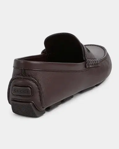 Gucci Men's Leather Moc-Toe Drivers | Thumbnail 2 Gucci Men's Leather Moc-Toe Drivers | Thumbnail 2