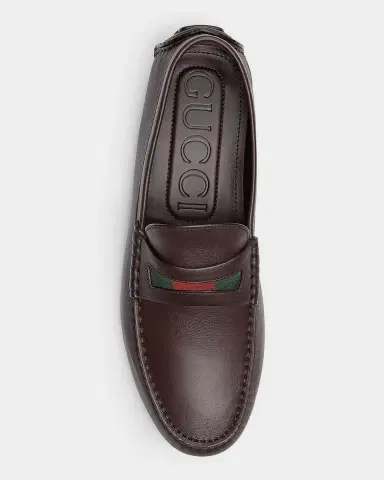 Gucci Men's Leather Moc-Toe Drivers | Thumbnail 4 Gucci Men's Leather Moc-Toe Drivers | Thumbnail 4