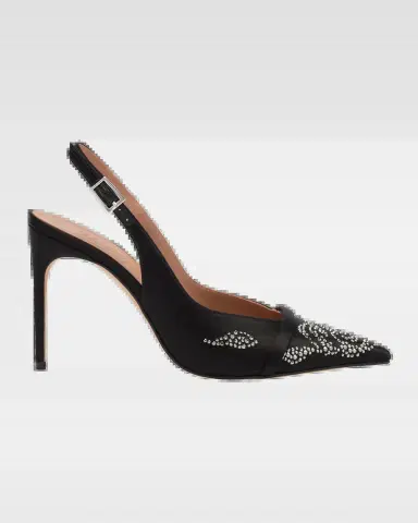 Malone Souliers Jazz Embellished Satin Slingback Pumps | Thumbnail 2