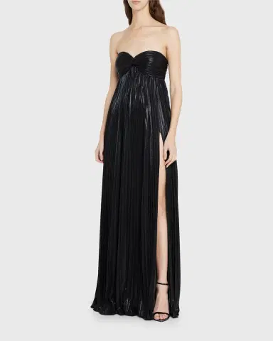 Retrofête Zoa Strapless Lamé Twisted-Bodice Gown | Thumbnail 4 Retrofête Zoa Strapless Lamé Twisted-Bodice Gown | Thumbnail 4