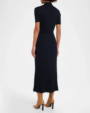 Gabriela Hearst Amor Polo Ribbed Cashmere Dress | Thumbnail 3