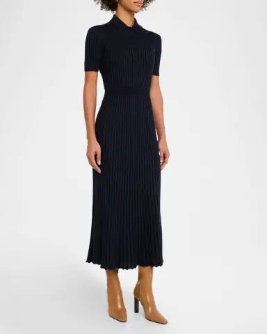 Gabriela Hearst Amor Polo Ribbed Cashmere Dress | Thumbnail 4