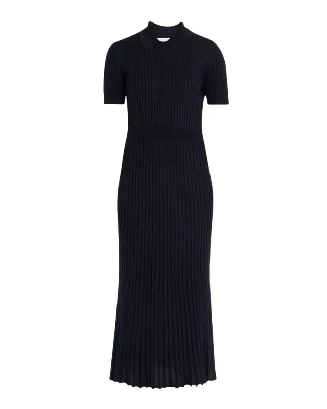 Gabriela Hearst Amor Polo Ribbed Cashmere Dress