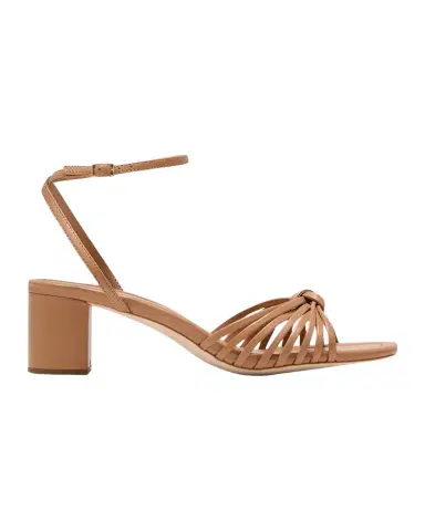 Loeffler Randall Olivia Leather Knot Block Heel Sandals | Thumbnail 1