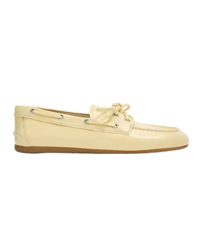 Miu Miu Leather Lace-Up Moccasins