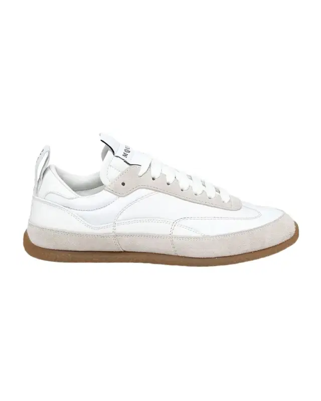 McQueen Men 's EC1 Suede and Nylon Low-Top Trainers