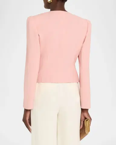 Valentino Garavani Metallic Floral Jacquard Cowl-Neck Top | Thumbnail 3