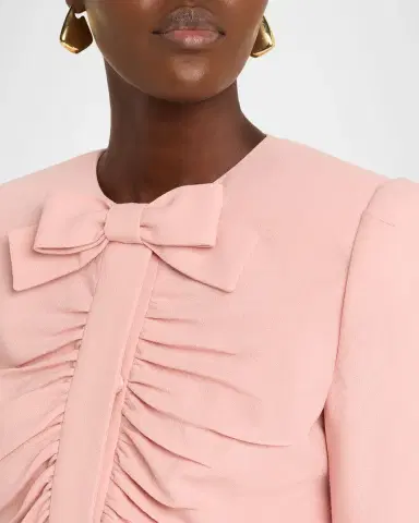Valentino Garavani Metallic Floral Jacquard Cowl-Neck Top | Thumbnail 5