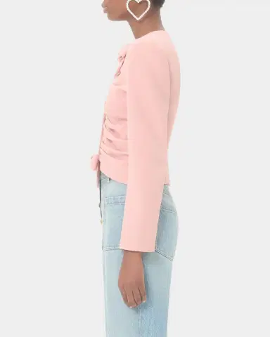 Valentino Garavani Metallic Floral Jacquard Cowl-Neck Top | Thumbnail 7
