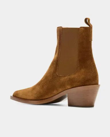 Gianvito Rossi Wylie Suede Western Chelsea Booties | Thumbnail 4