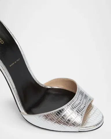 Tom Ford 105mm Embossed Metallic Leather Ankle-Strap Sandals | Thumbnail 3 Tom Ford 105mm Embossed Metallic Leather Ankle-Strap Sandals | Thumbnail 3