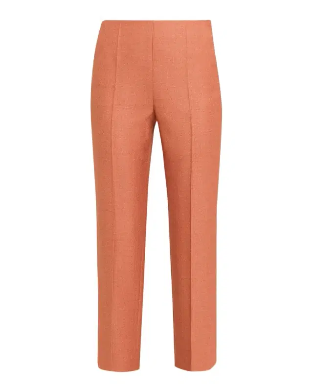 Giorgio Armani Silk Wool Straight-Leg Trousers