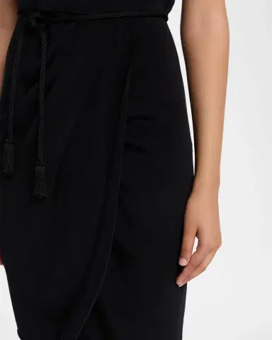 Giorgio Armani Belted Cap-Sleeve Jersey Wrap Dress | Thumbnail 5 Giorgio Armani Belted Cap-Sleeve Jersey Wrap Dress | Thumbnail 5