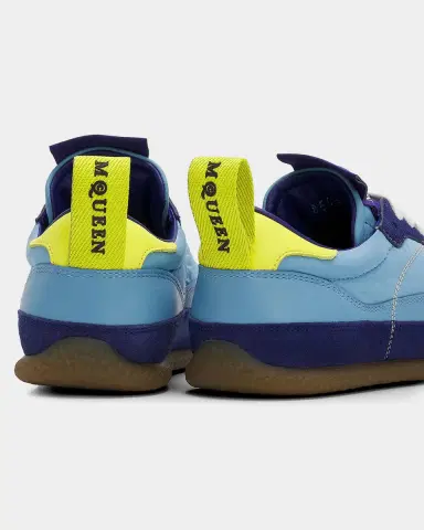 Alexander McQueen EC1 Mixed Leather and Nylon Low-Top Trainers | Thumbnail 2