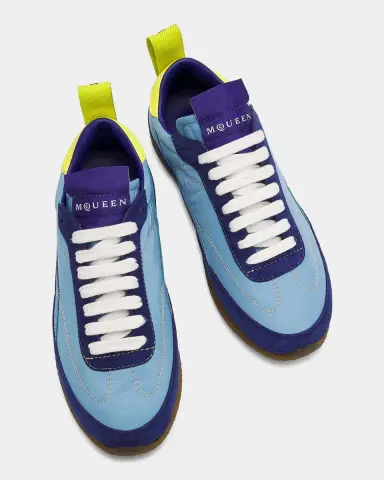 Alexander McQueen EC1 Mixed Leather and Nylon Low-Top Trainers | Thumbnail 4