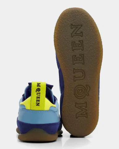 Alexander McQueen EC1 Mixed Leather and Nylon Low-Top Trainers | Thumbnail 5