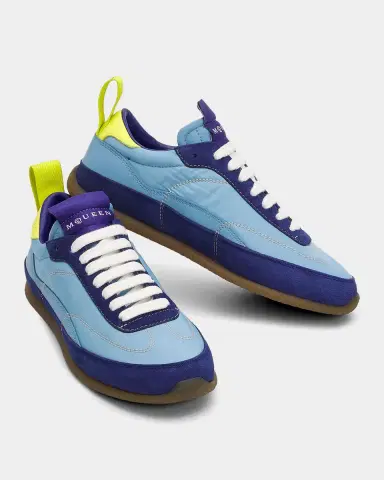 Alexander McQueen EC1 Mixed Leather and Nylon Low-Top Trainers | Thumbnail 6