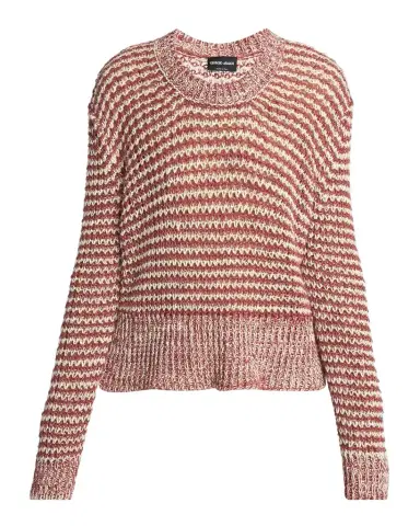Giorgio Armani Striped Linen Open-Knit Crewneck Sweater | Thumbnail 1 Giorgio Armani Striped Linen Open-Knit Crewneck Sweater | Thumbnail 1