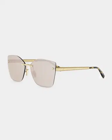 BVLGARI Tubogas 59mm Metal Square Sunglasses | Thumbnail 8 BVLGARI Tubogas 59mm Metal Square Sunglasses | Thumbnail 8