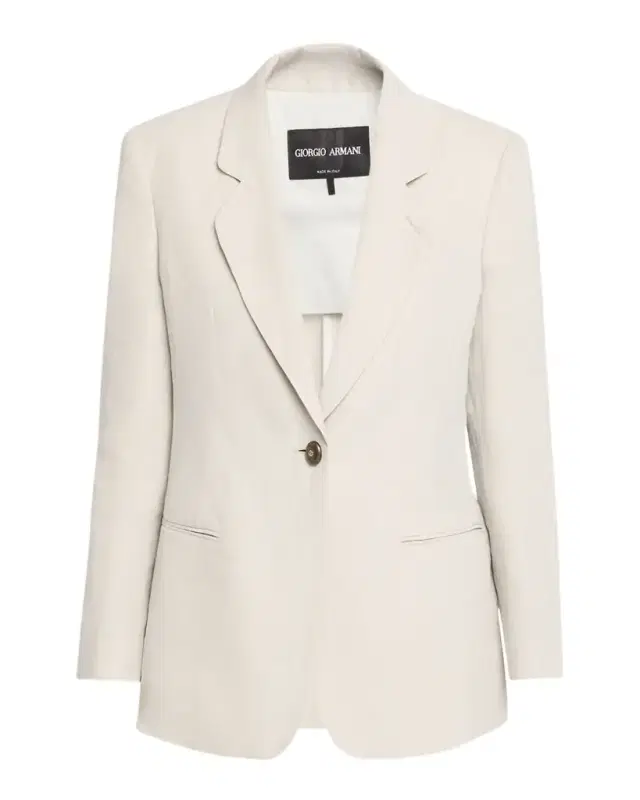 Giorgio Armani Linen Single-Breasted Blazer Jacket