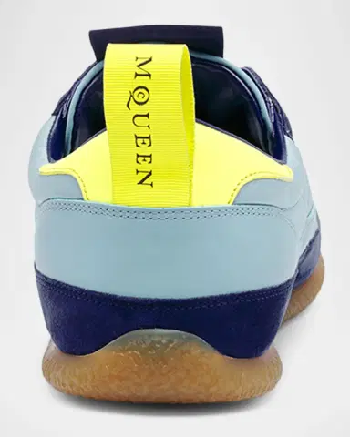 Alexander McQueen Men's EC1 Suede and Nylon Low-Top Trainers | Thumbnail 3 Alexander McQueen Men's EC1 Suede and Nylon Low-Top Trainers | Thumbnail 3