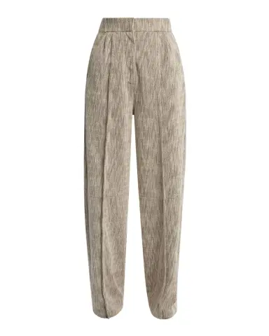 Giorgio Armani Pleated Cotton Jacquard Tapered-Leg Trousers | Thumbnail 1 Giorgio Armani Pleated Cotton Jacquard Tapered-Leg Trousers | Thumbnail 1