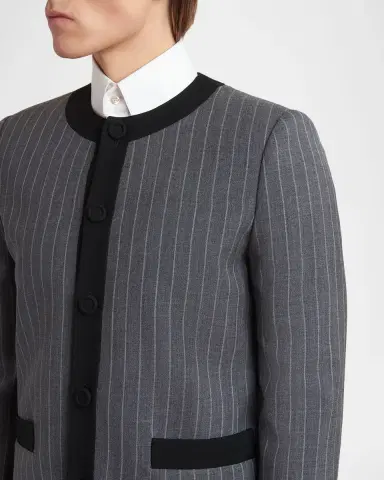 Valentino Garavani Men's Pinstripe Wool Jacket | Thumbnail 5